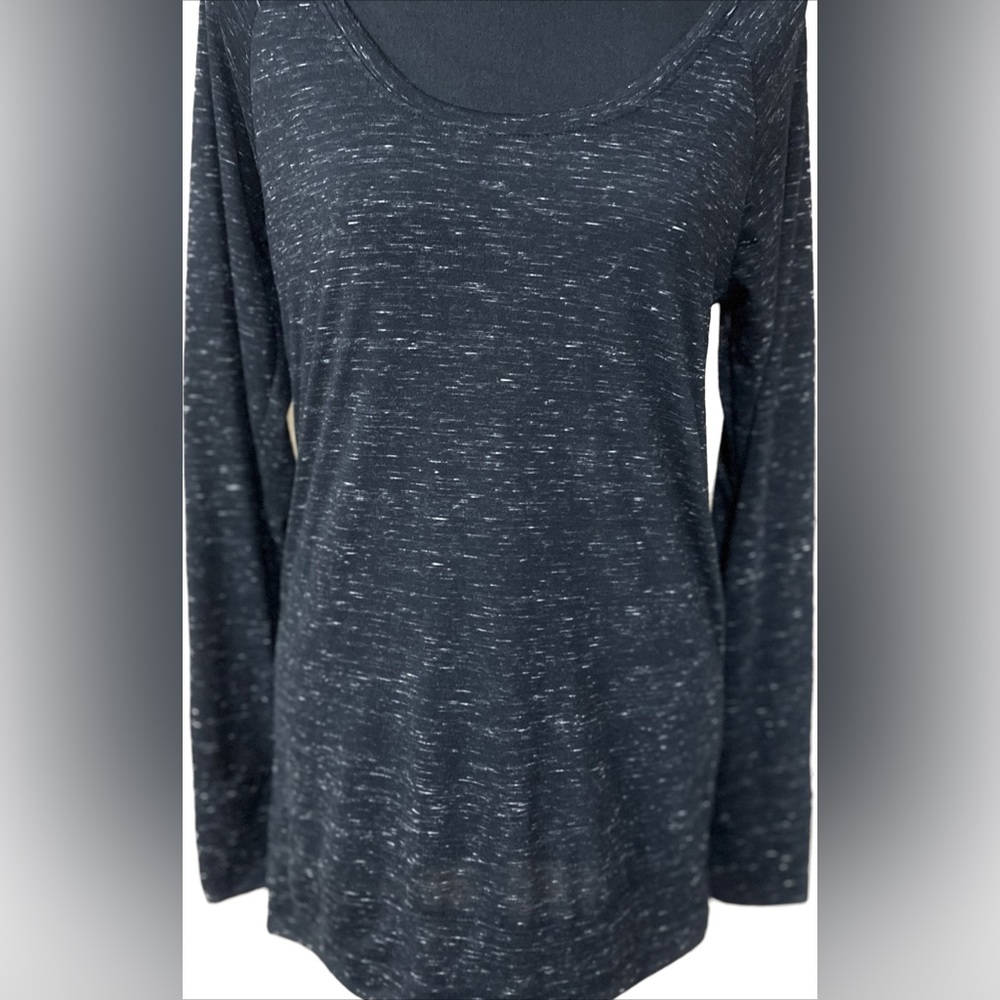 SO Perfect Pullover, Black w/white Med Lightweight Scoop Neck Spring